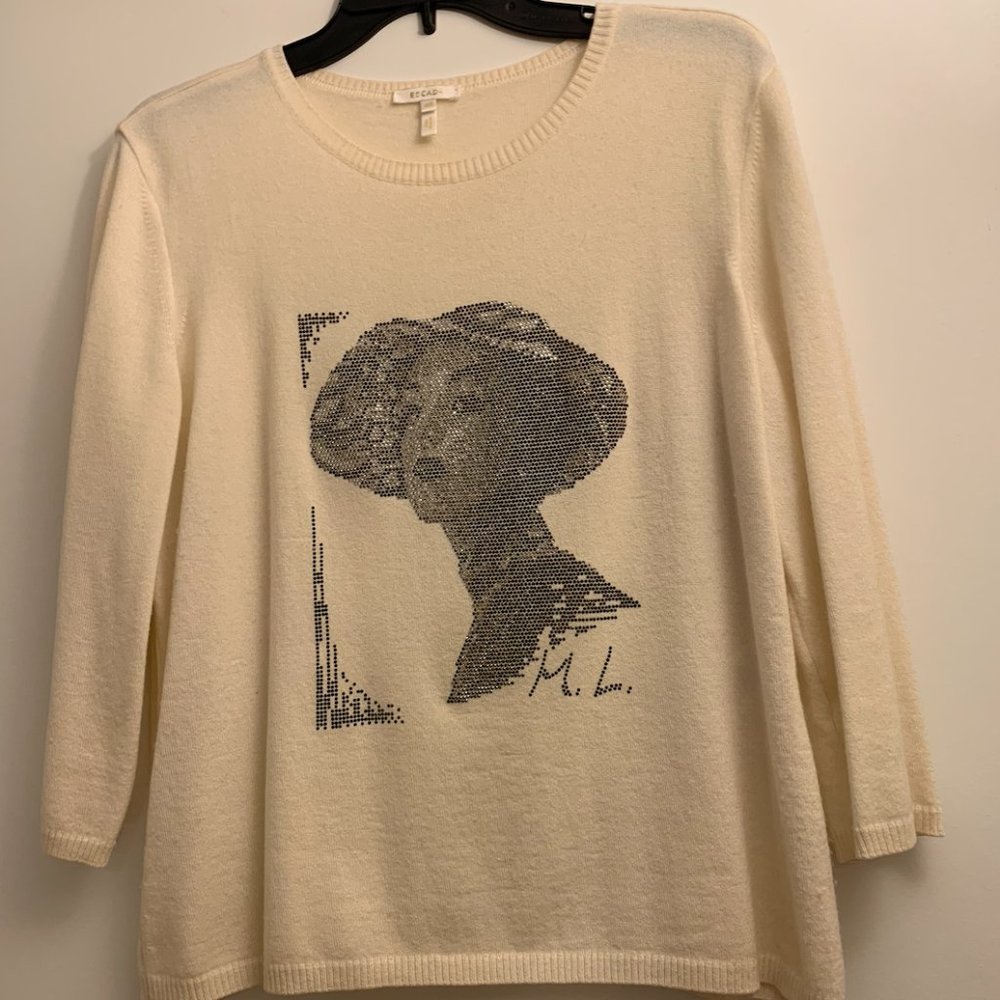 ESCADA Ley Cream Cashmere Pullover Sweater